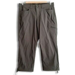 EDDIE BAUER Active Capri Light Casual Cropped Pants Grey Sz 6